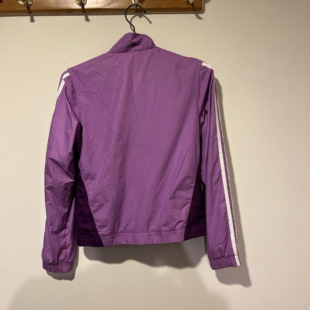 Adidas Women's Purple Classic Windbreaker Jacket - Picture 2 of 5